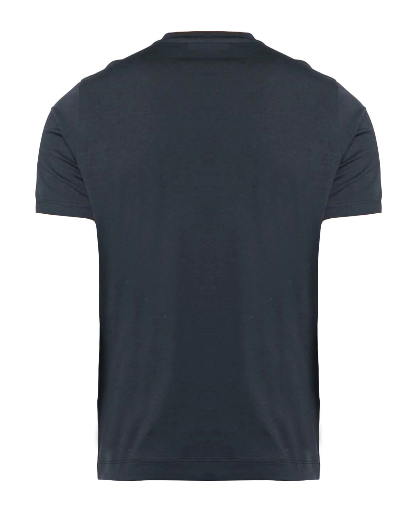 Cruciani Navy Blue Stretch Cotton T-shirt - Blue シャツ
