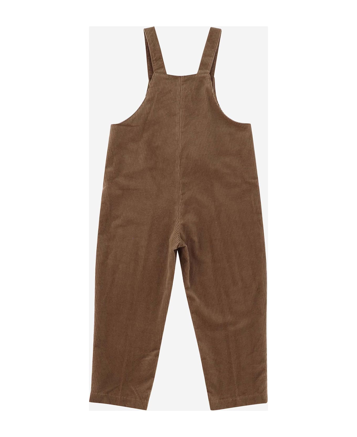 Nicoletta Fanna Corduroy Dungarees - Brown