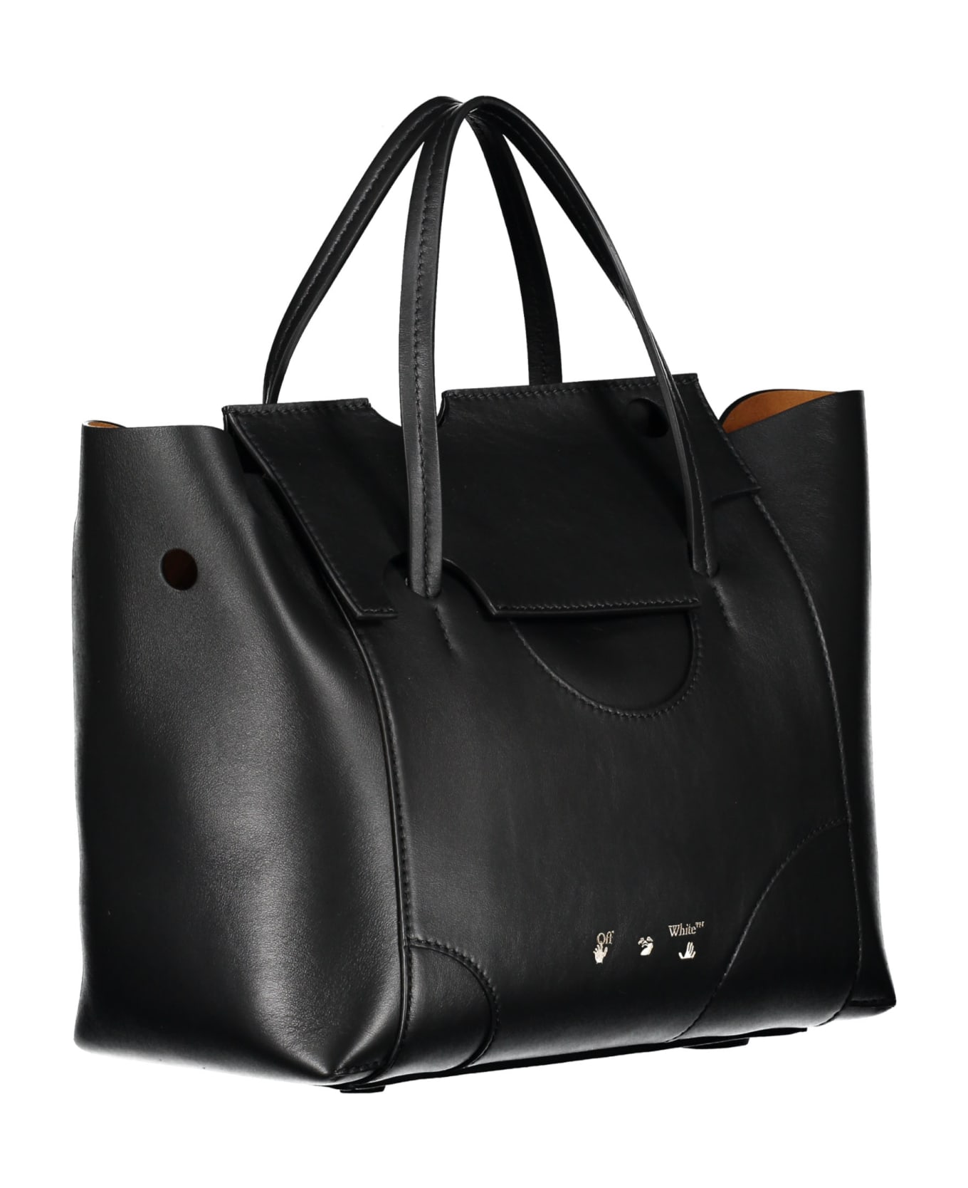 Off-White Leather Tote - black トートバッグ