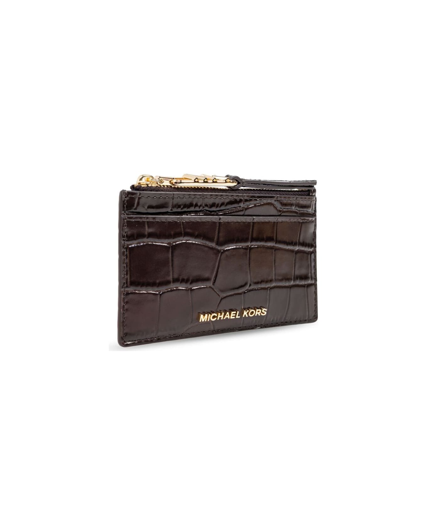 MICHAEL Michael Kors Small Zip Card Case - Chocolate