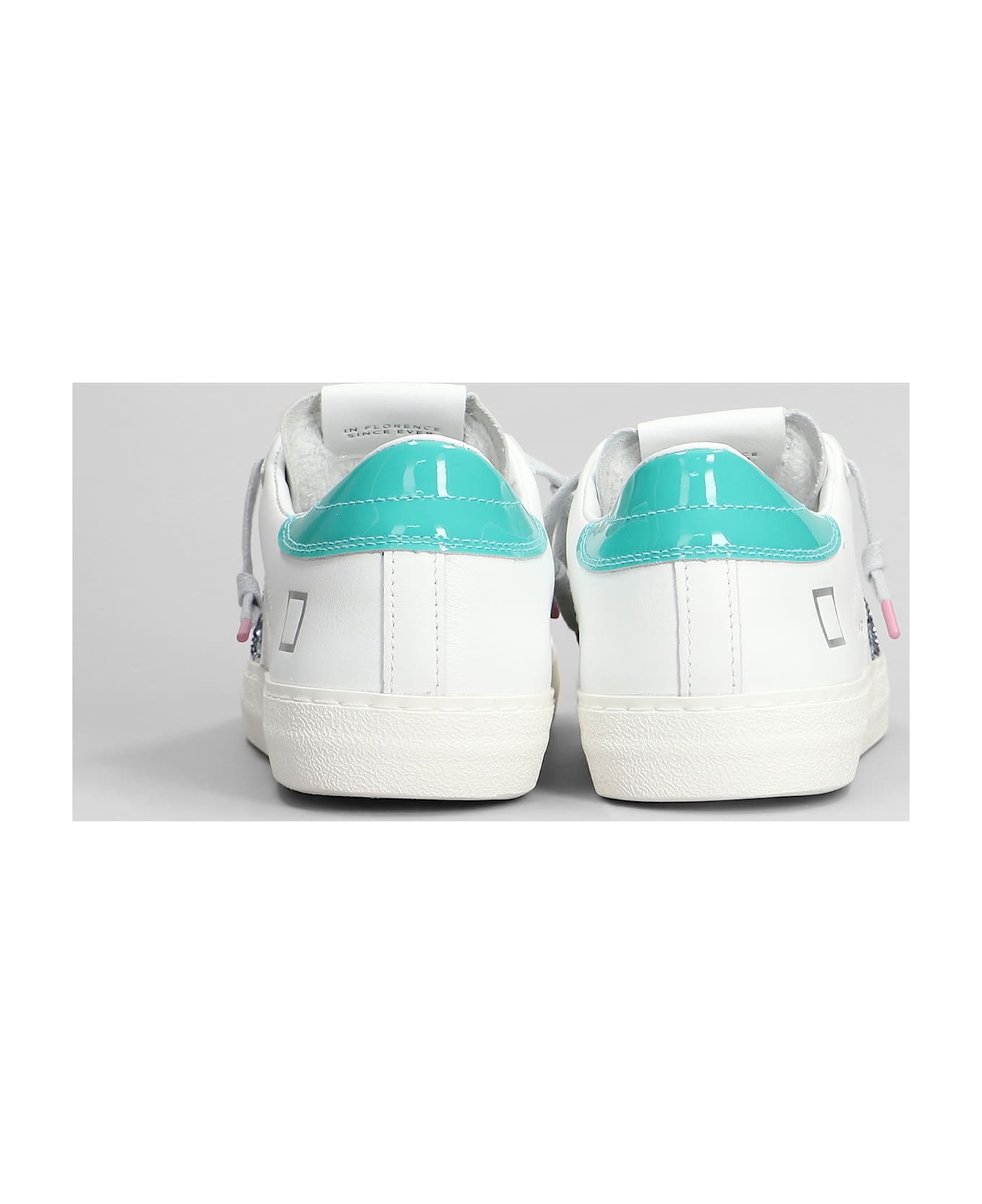 D.A.T.E. Hill Low Vintage Sneakers In White Leather - white