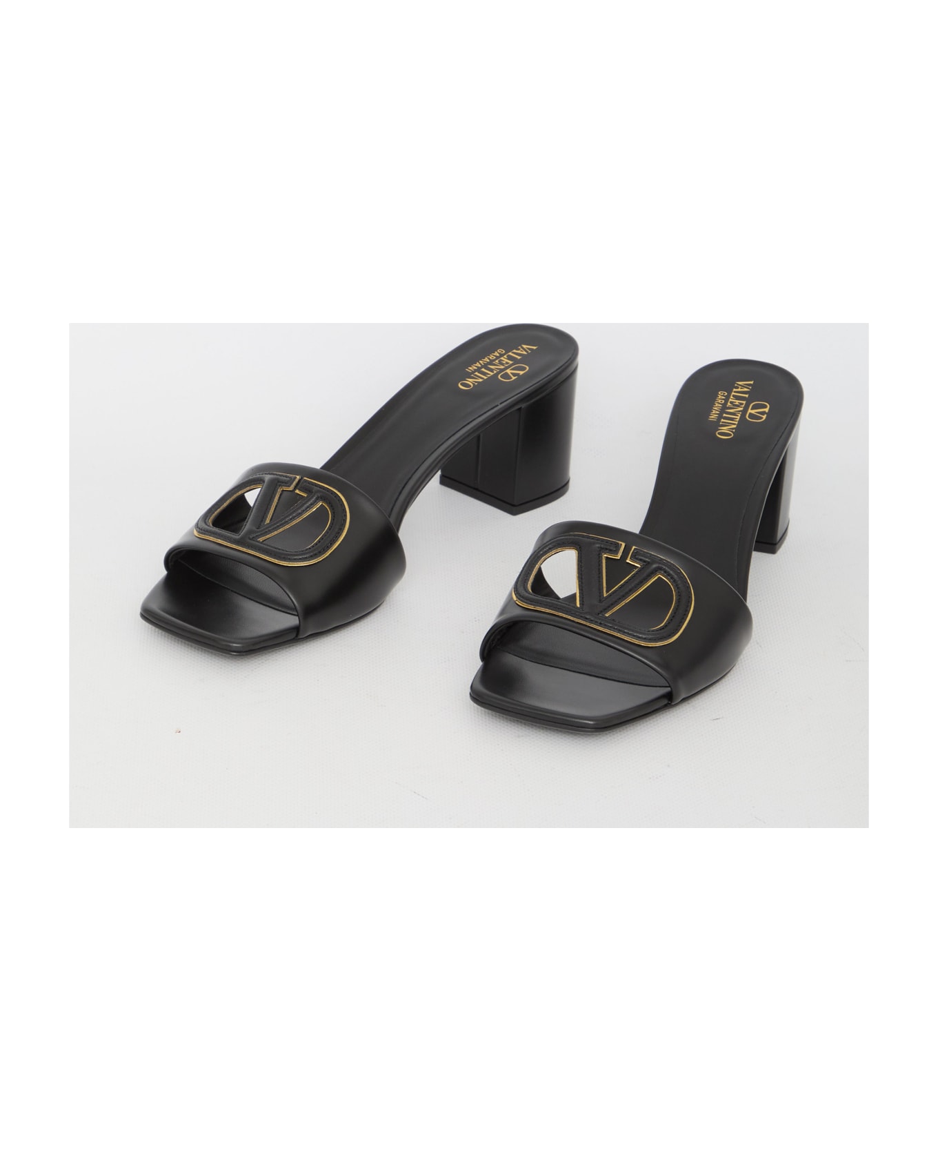 Valentino Garavani Slide Vlogo Signature Sandals - BLACK サンダル