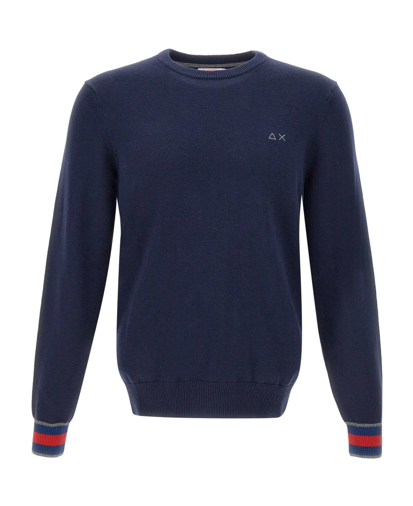 Sun 68 Cotton And Wool Sweater Sweater - NAVY BLUE