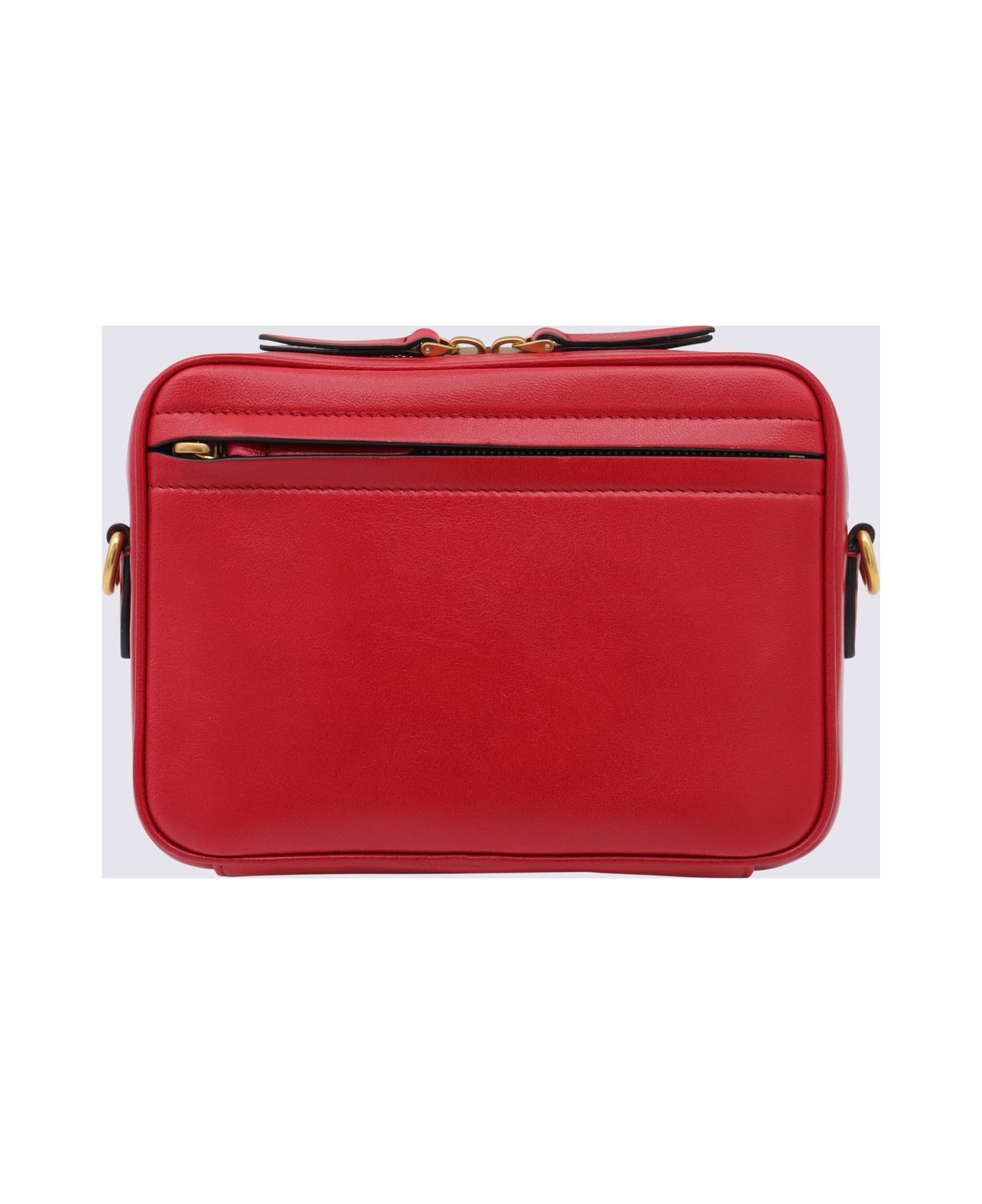 Valentino Garavani Red And Black Leather Crossbody Bag - ROUGE/NERO