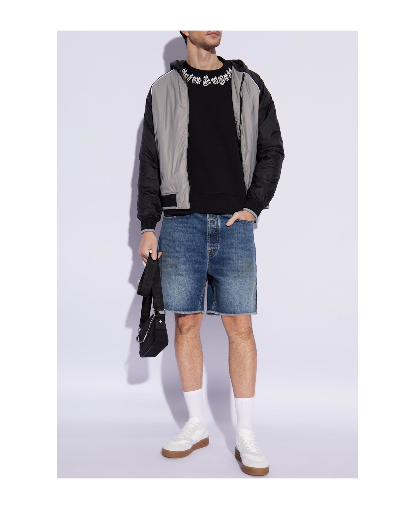 Palm Angels Hooded Jacket - Grigio
