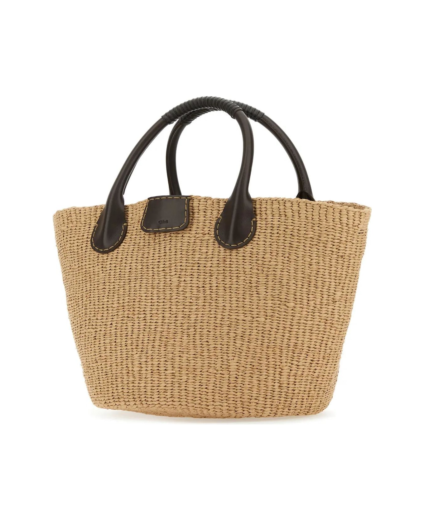 Chloé Raffia Large Palma Chloé X Eres Shopping Bag - Beige