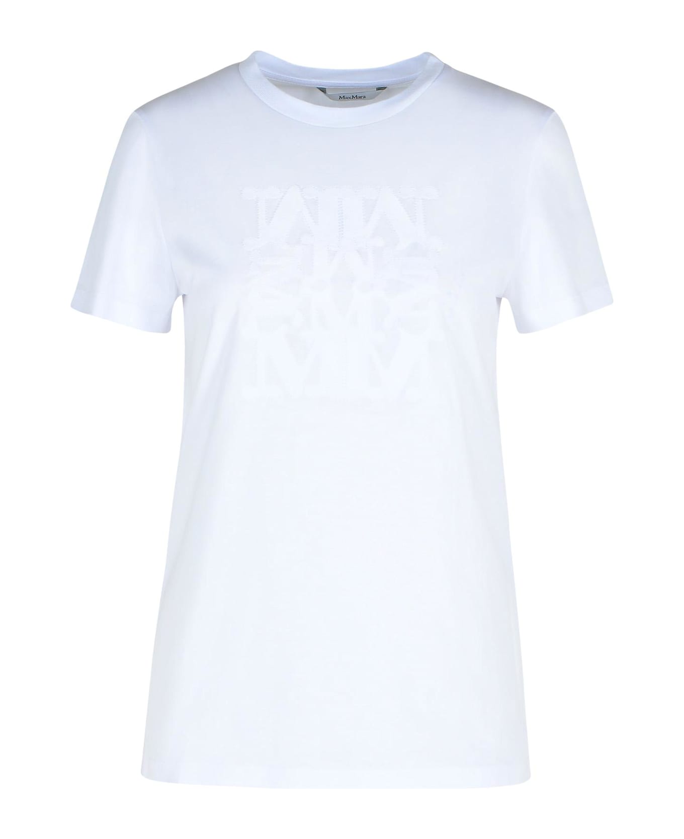 Max Mara 'giovane' White Cotton T-shirt - White