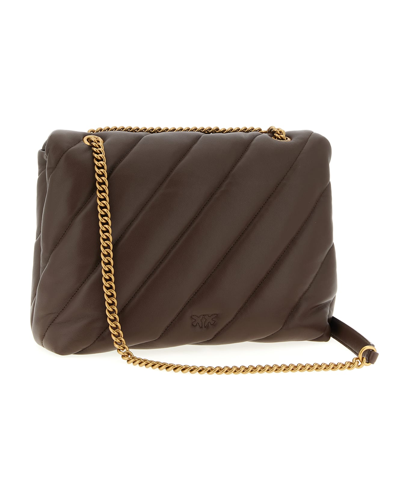 Pinko 
big Love Bag Puff Maxi Quilt
 Crossbody Bag - Brown ショルダーバッグ