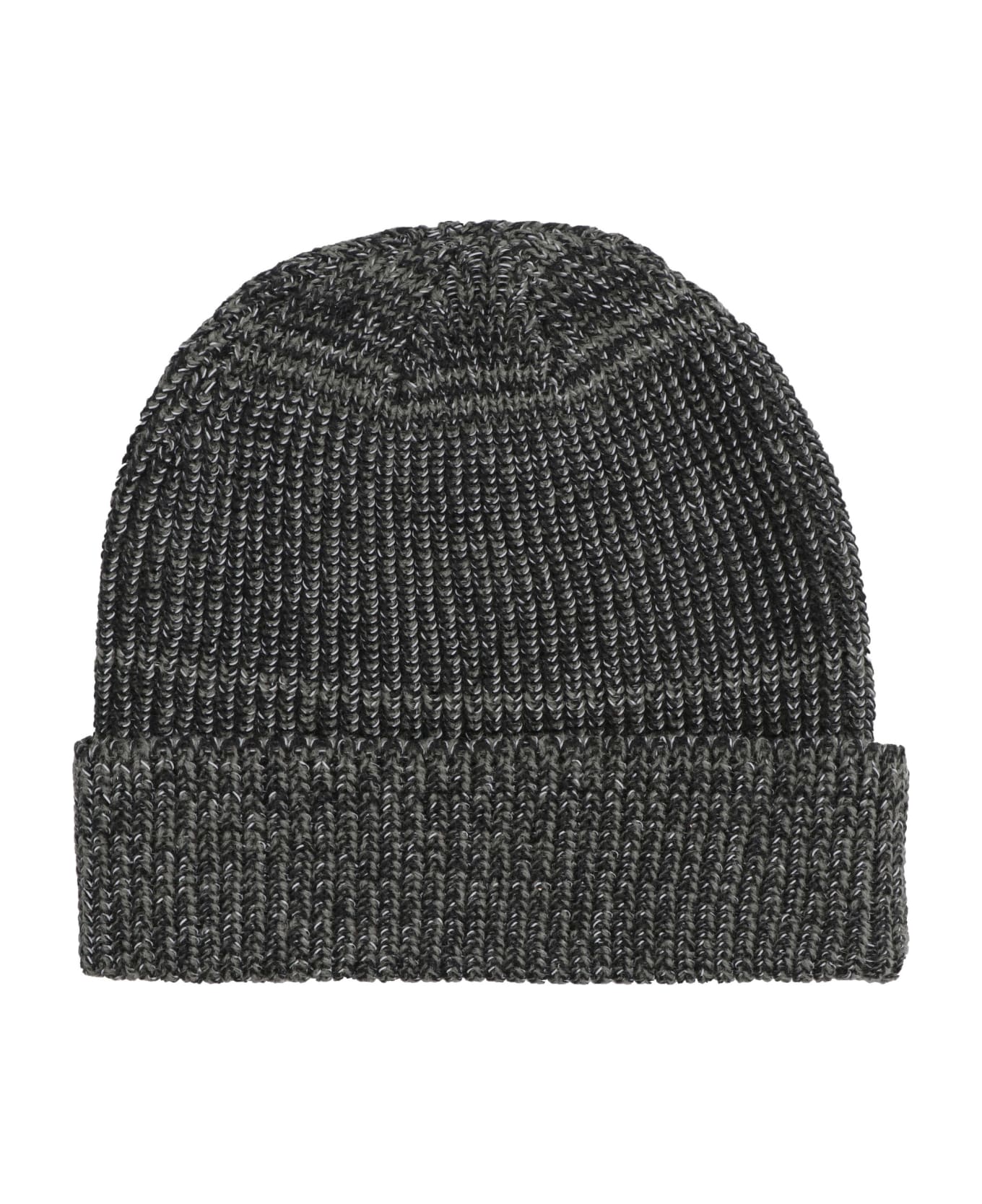 Market Ribbed Knit Beanie - black