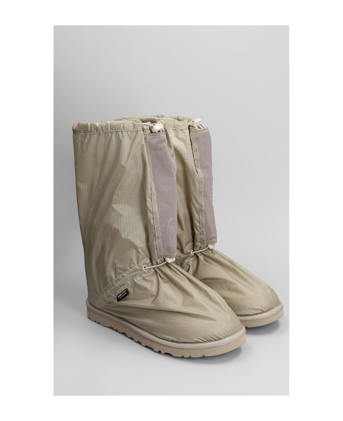 UGG Classic Mini Low Heels Boots In Green Nylon - green