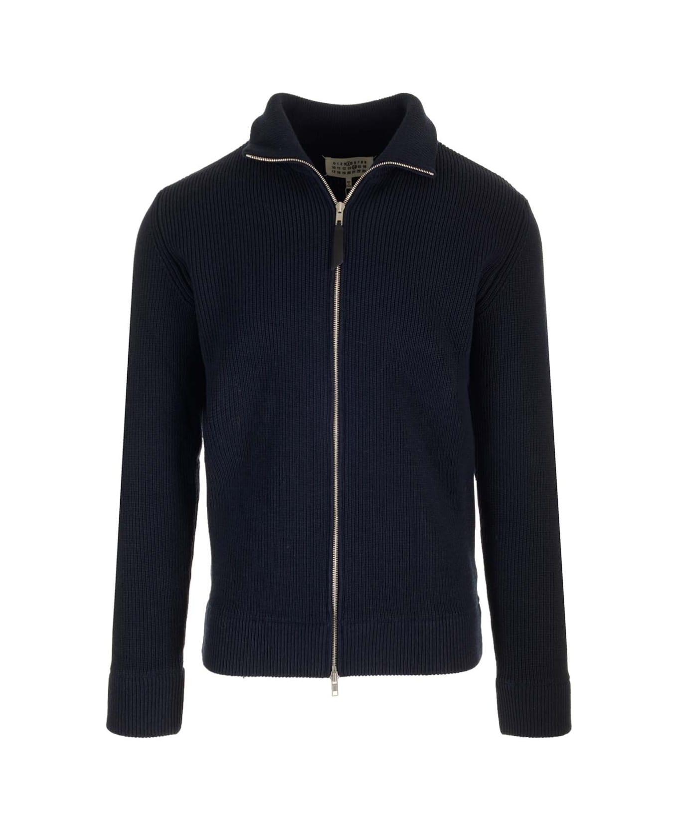 Maison Margiela Wool And Cotton Cardigan - Blue