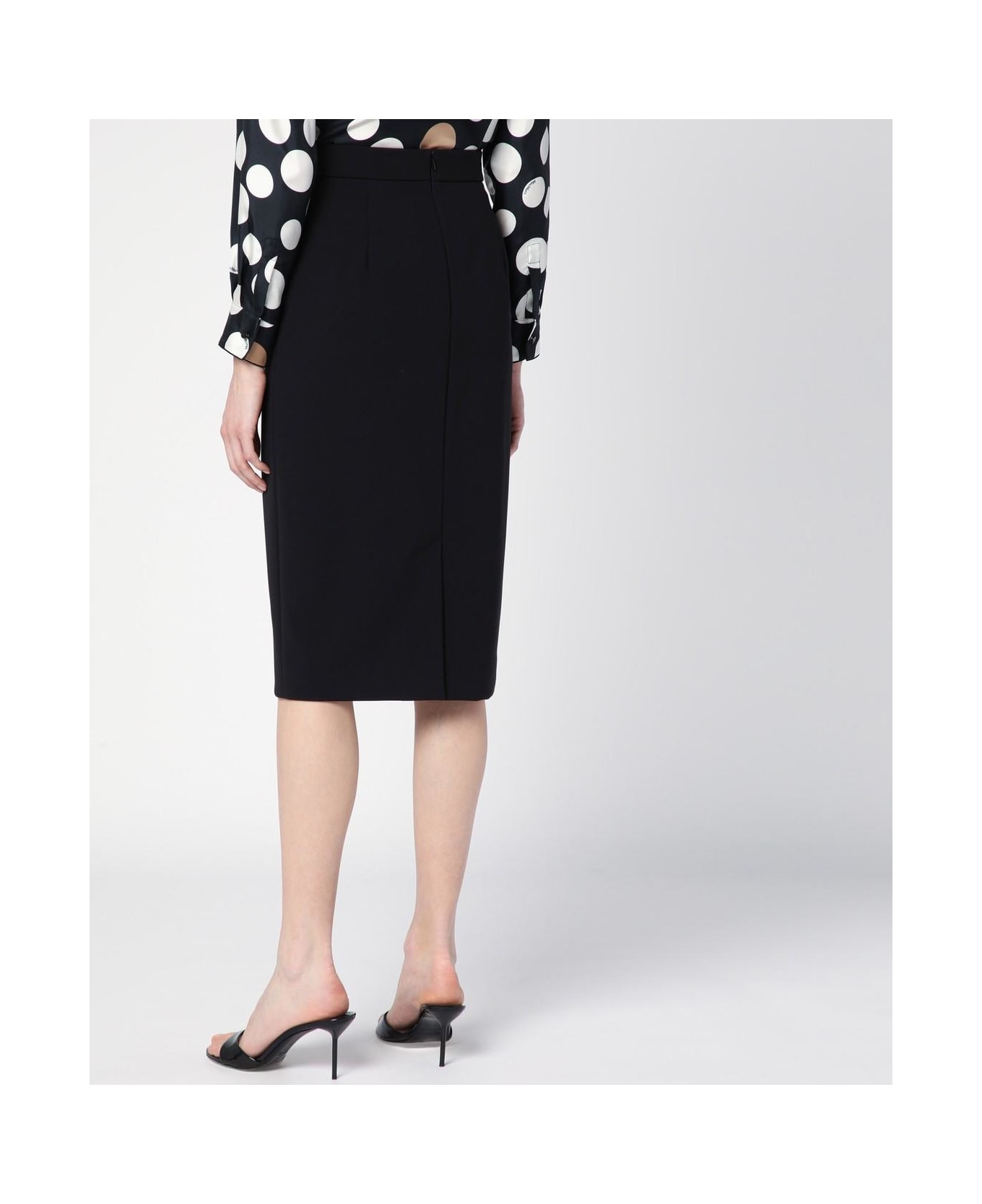 Max Mara Black Midi Pencil Skirt - BLACK