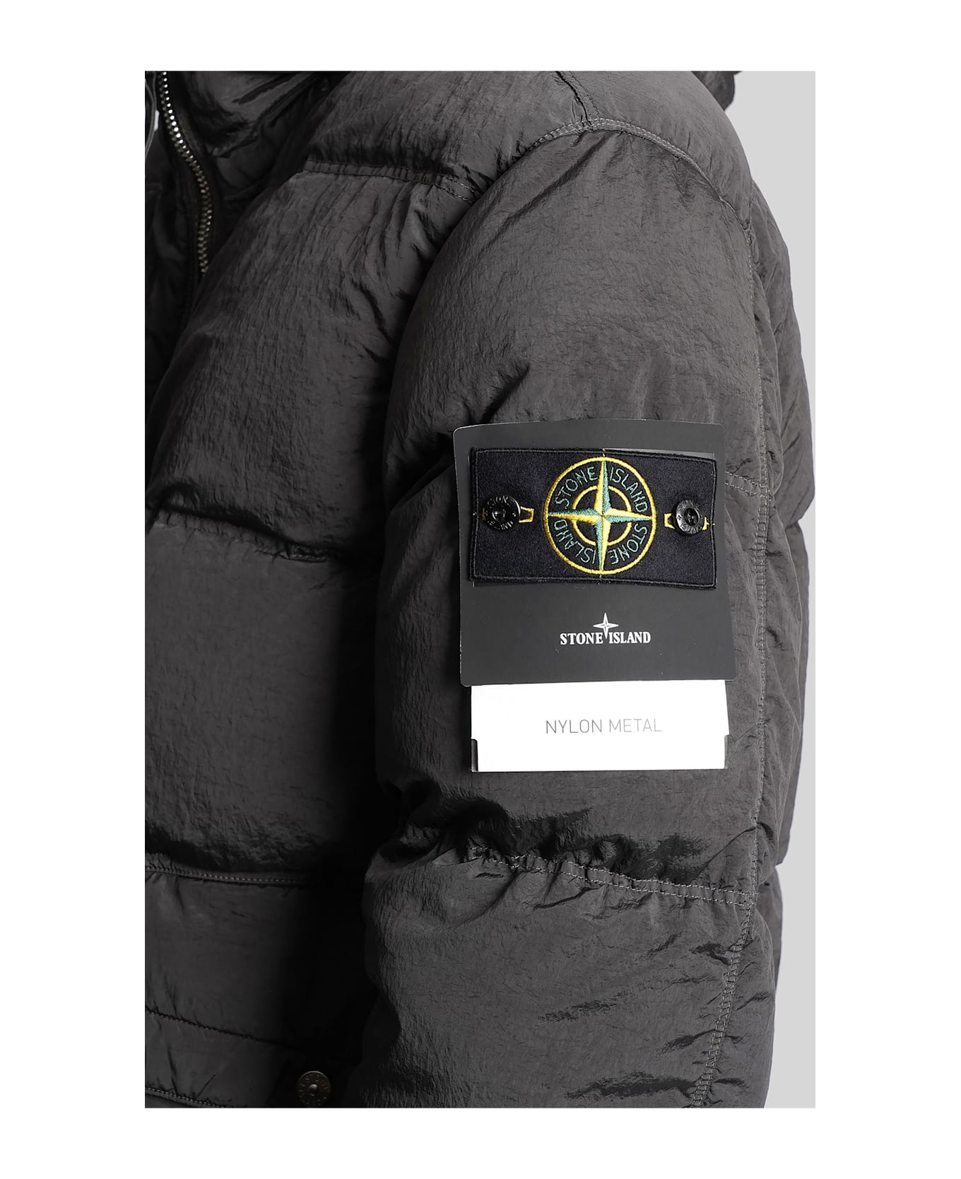 Stone Island Puffer In Grey Polyamide - grey