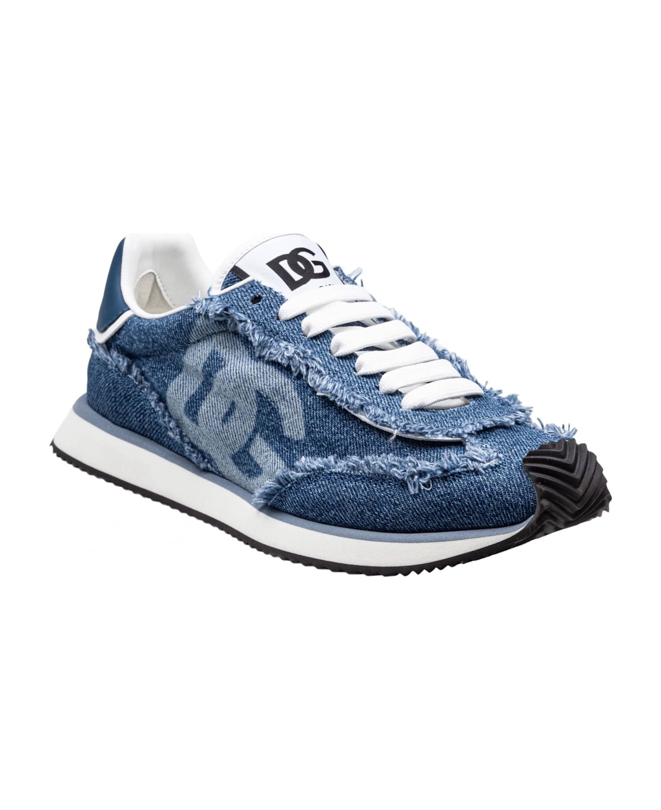 Dolce & Gabbana Denim Cushion Sneakers Color Blue Jeans - WHITE/BLUE
