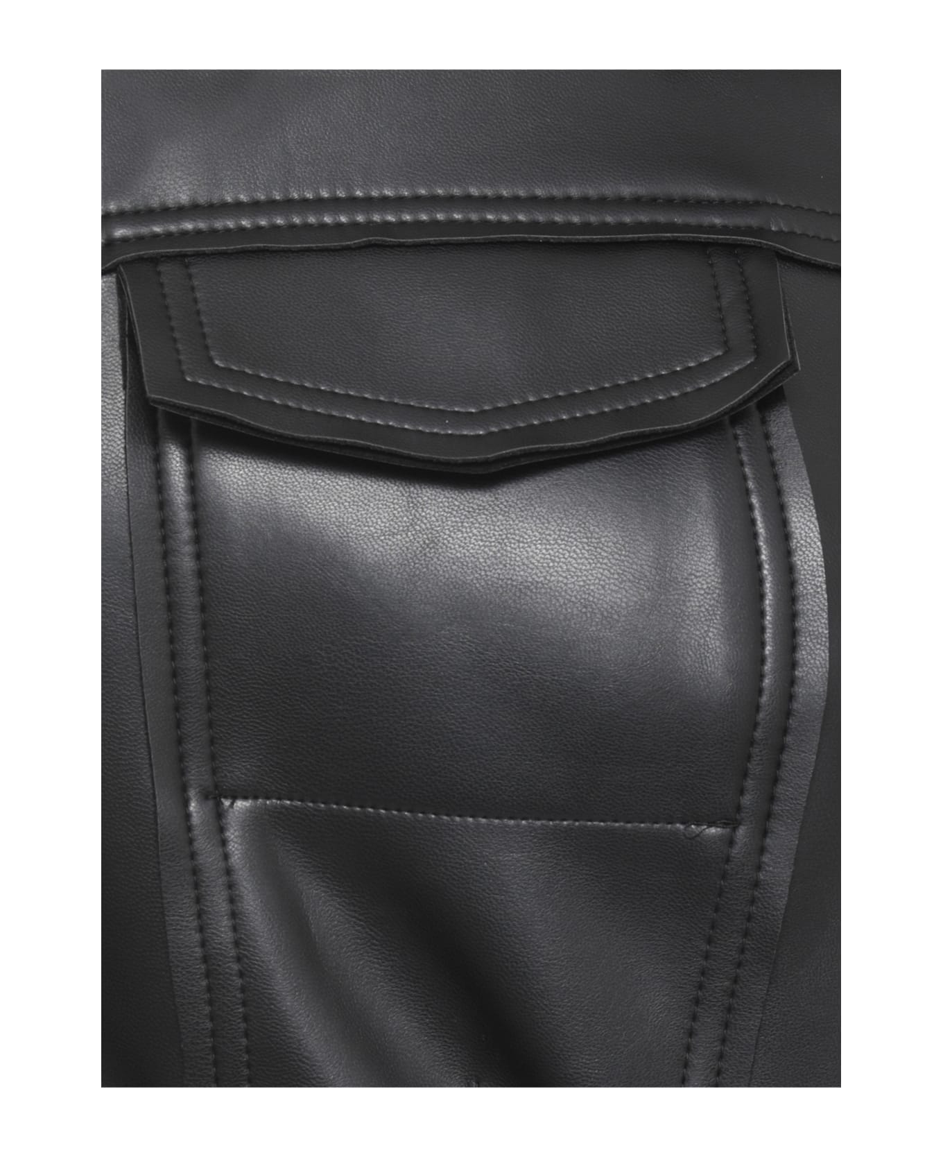 Norma Kamali Synth Leather Jacket - Black