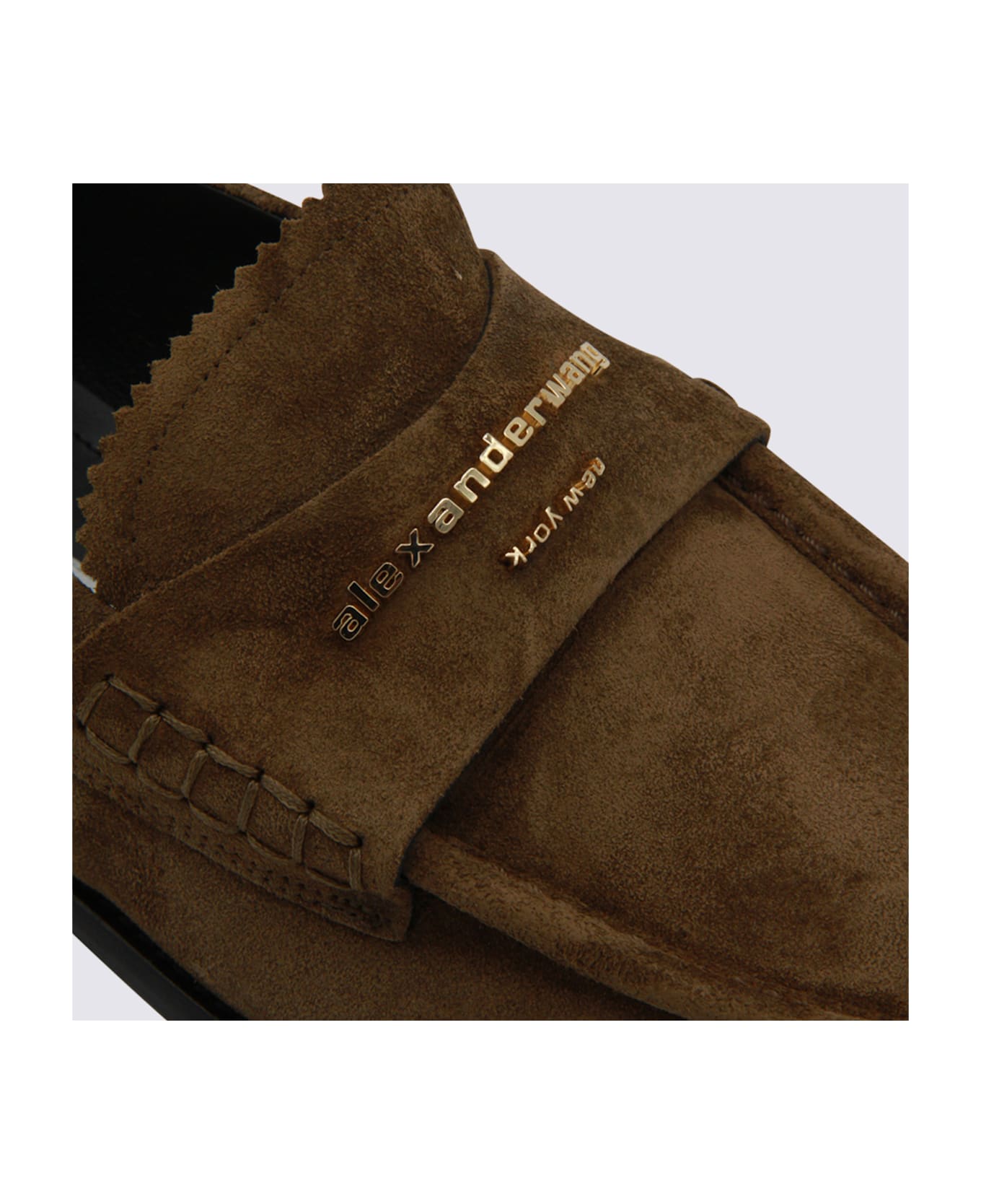 Alexander Wang Brown Leather Loafers - Brown