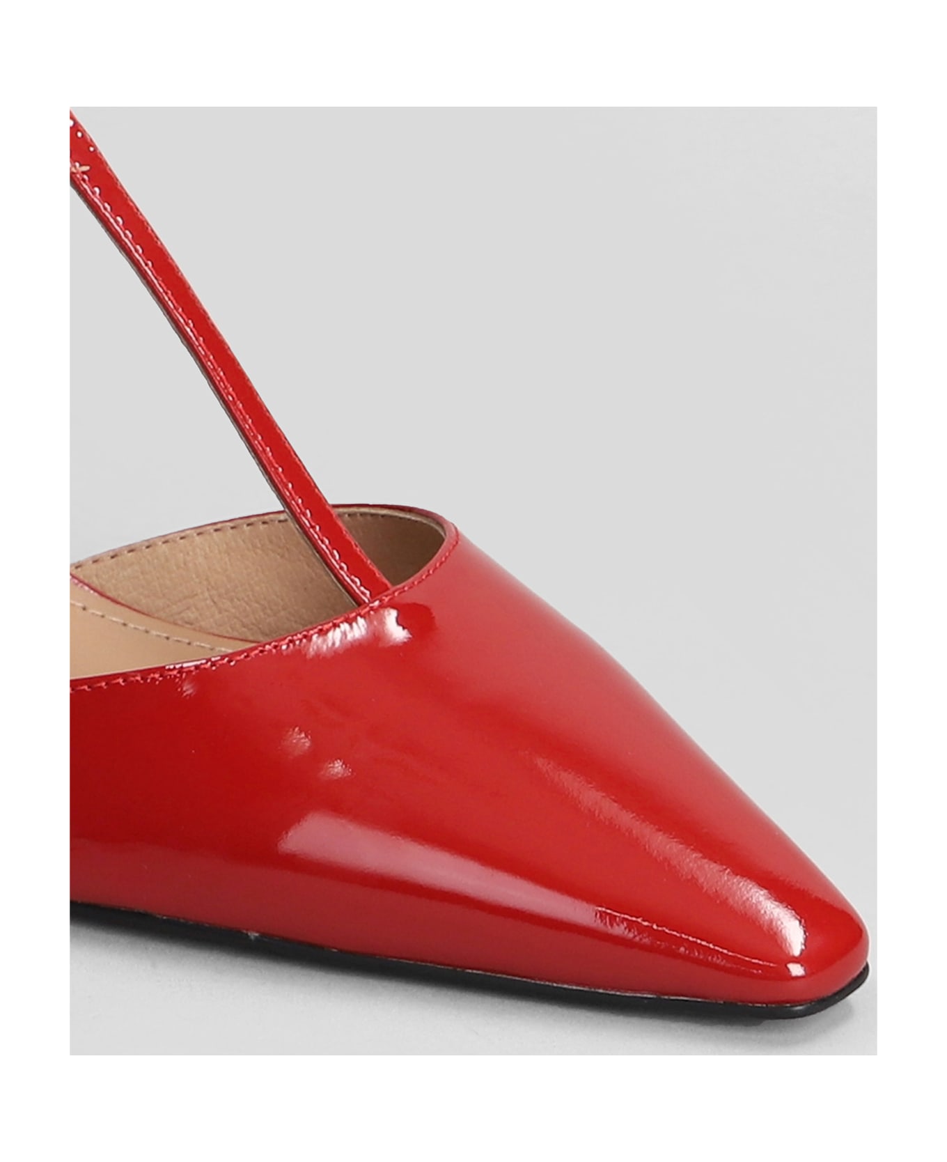 Bibi Lou Nina Slingback 50 Pumps In Red Patent Leather - red