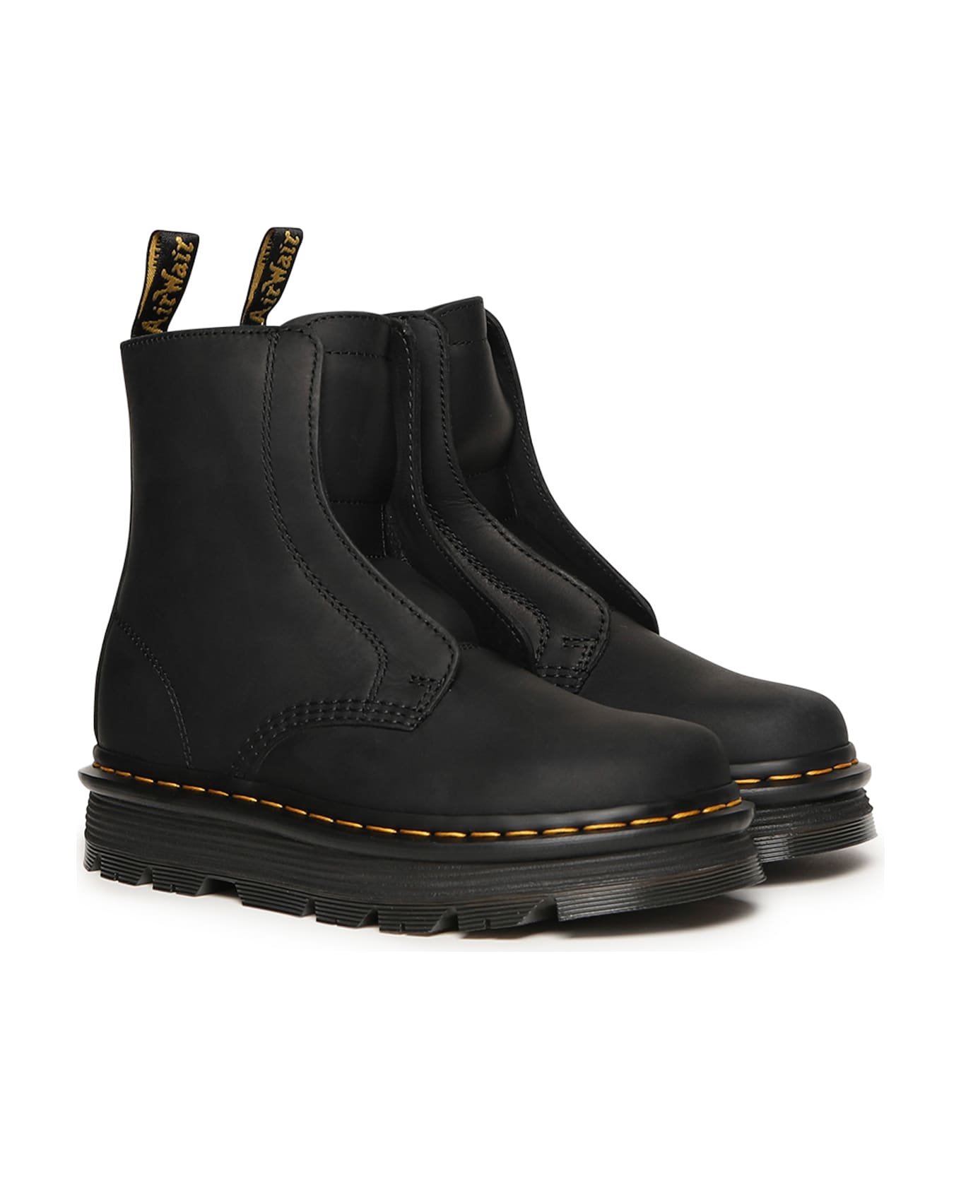 Dr. Martens Zebzag Laceless Leather Ankle Boots - Black
