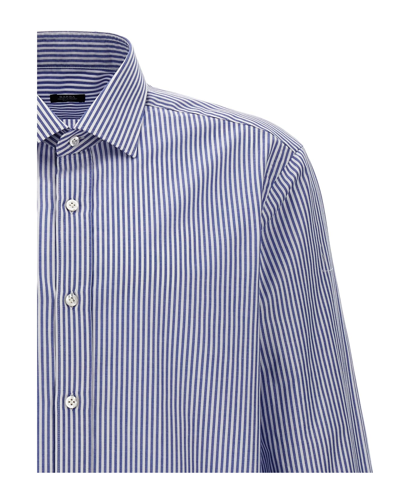 Barba Napoli Striped Shirt - Light Blue シャツ