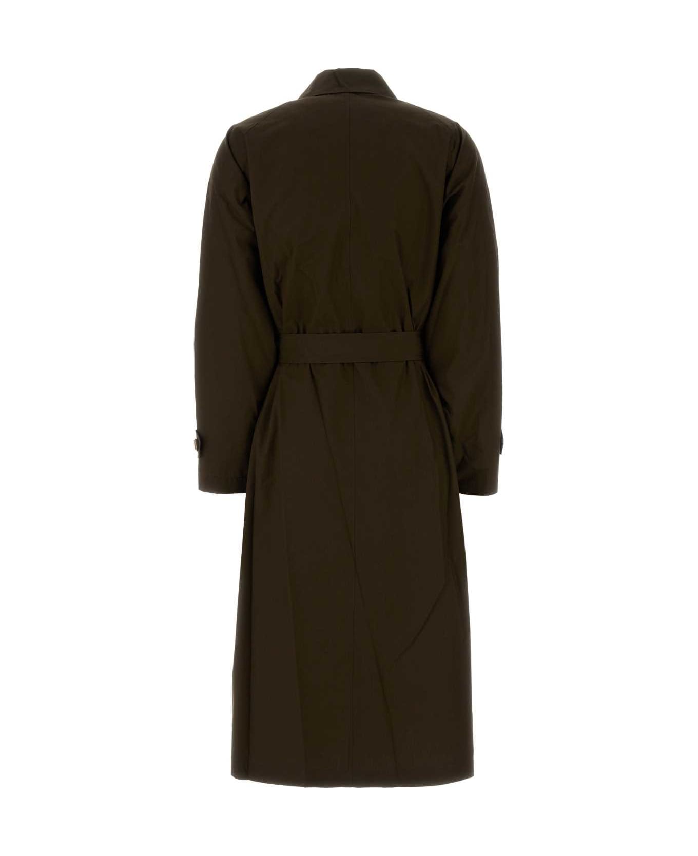 Magda Butrym Mud Cotton Trench Coat - BROWN