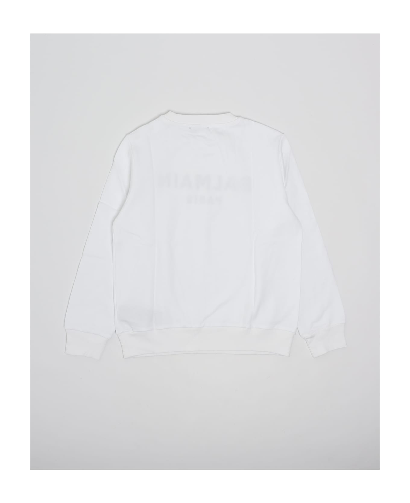 Balmain Crewneck Sweatshirt - BIANCO-NERO ニットウェア＆スウェットシャツ