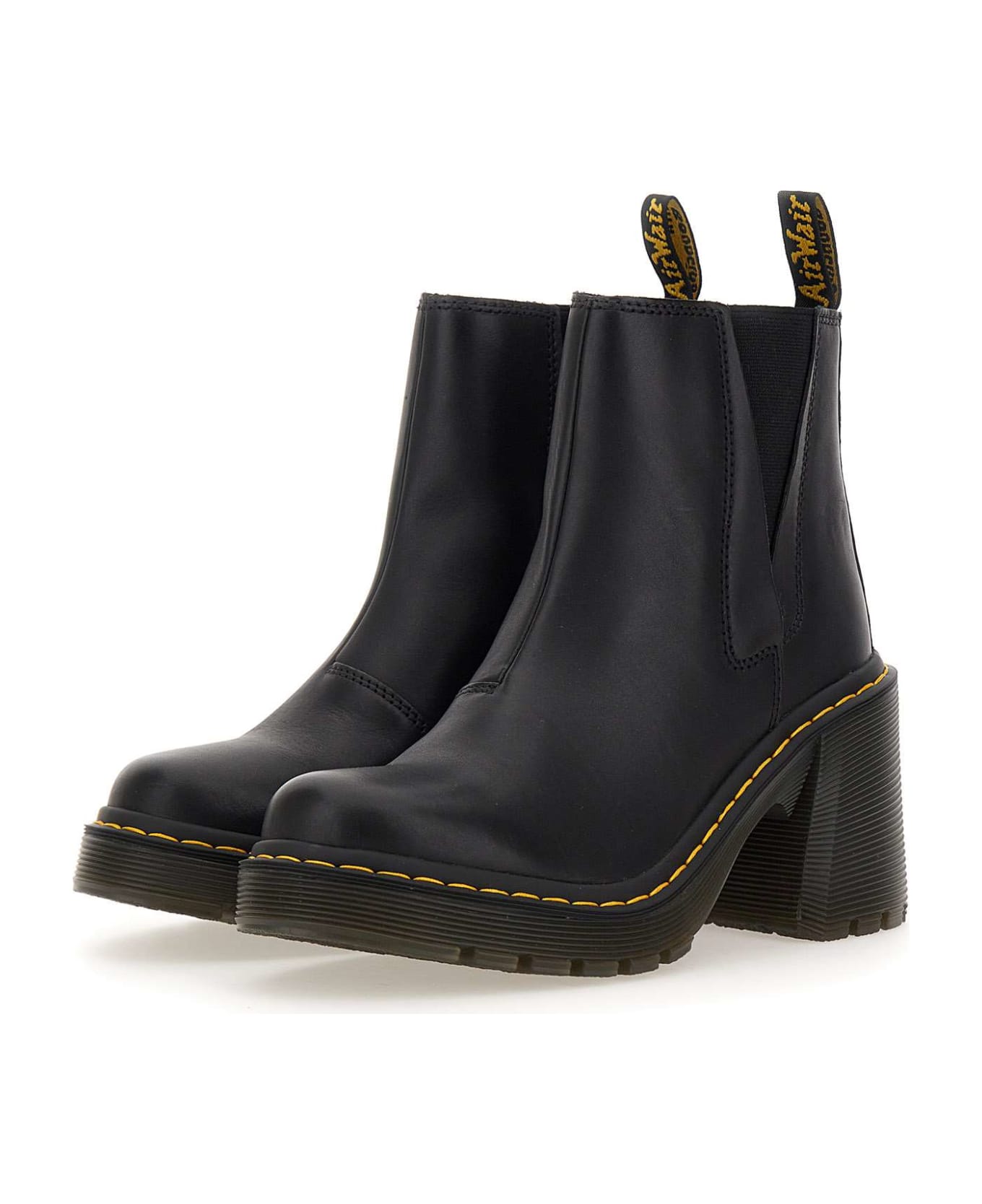 Dr. Martens Spence Leather Ankle Boots - BLACK ブーツ