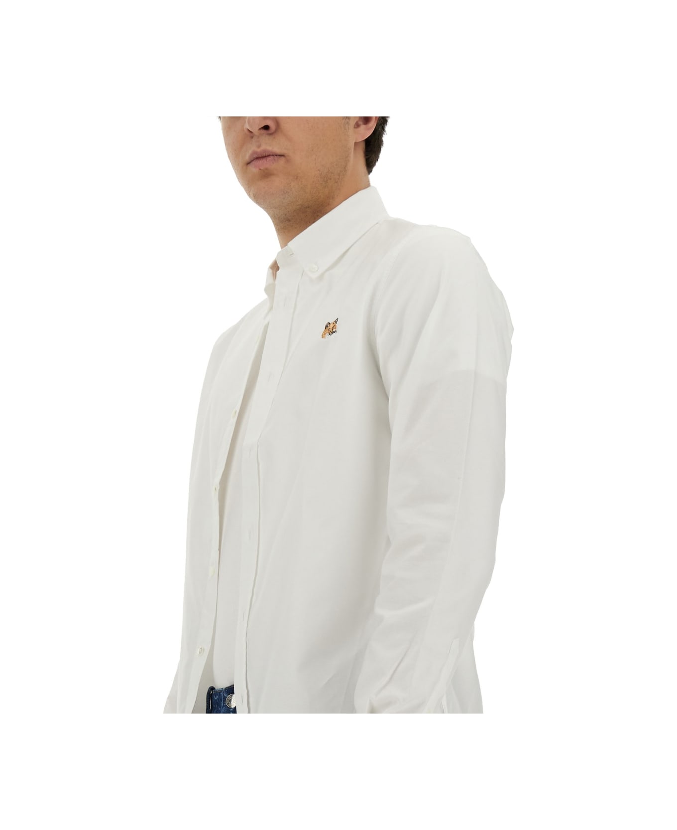 Maison Kitsuné "fox Head" Shirt - WHITE シャツ