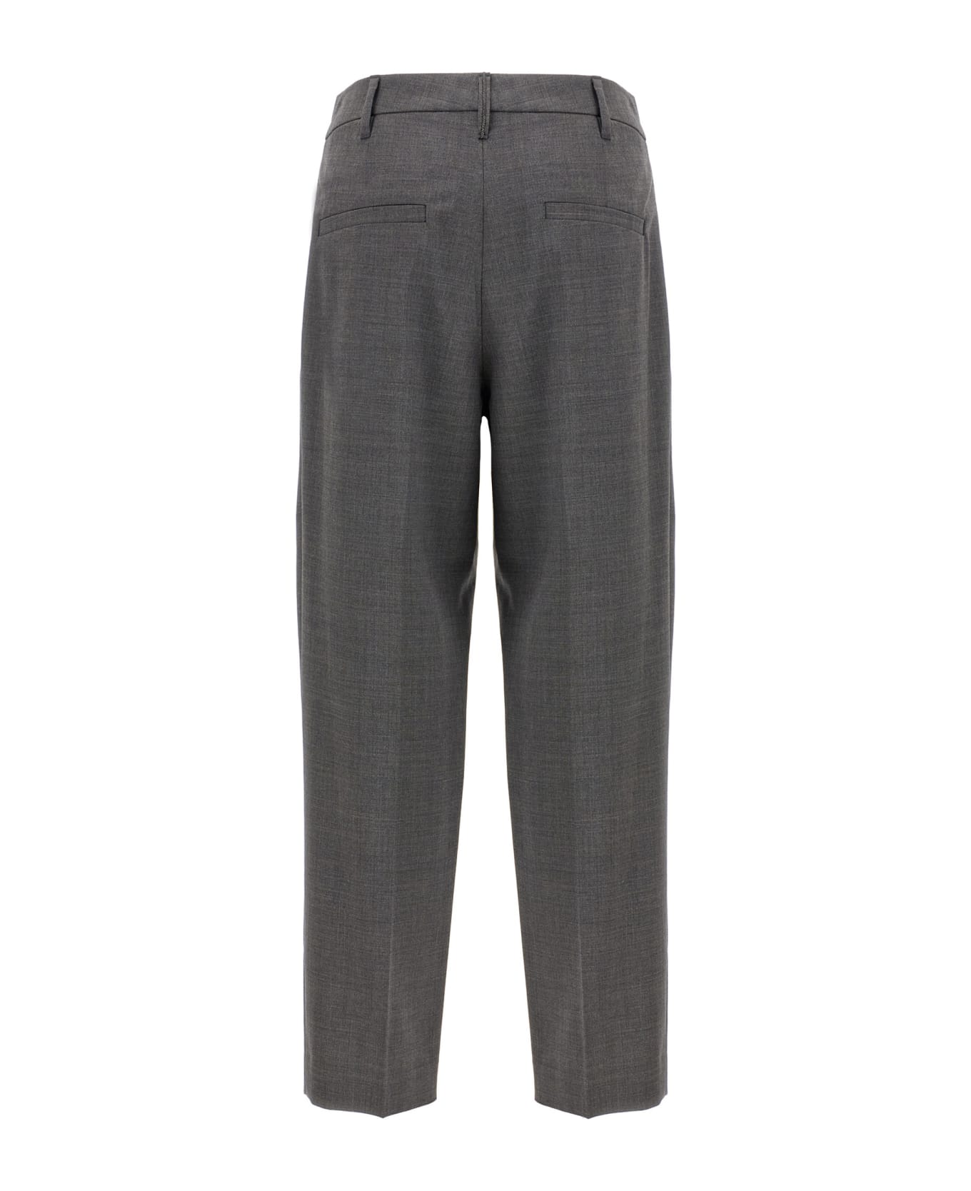 Brunello Cucinelli Pin Tuck Trousers - Gray