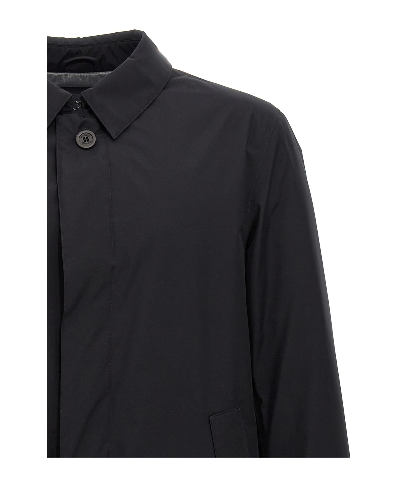 Herno 'laminar' Long Down Jacket - Black  