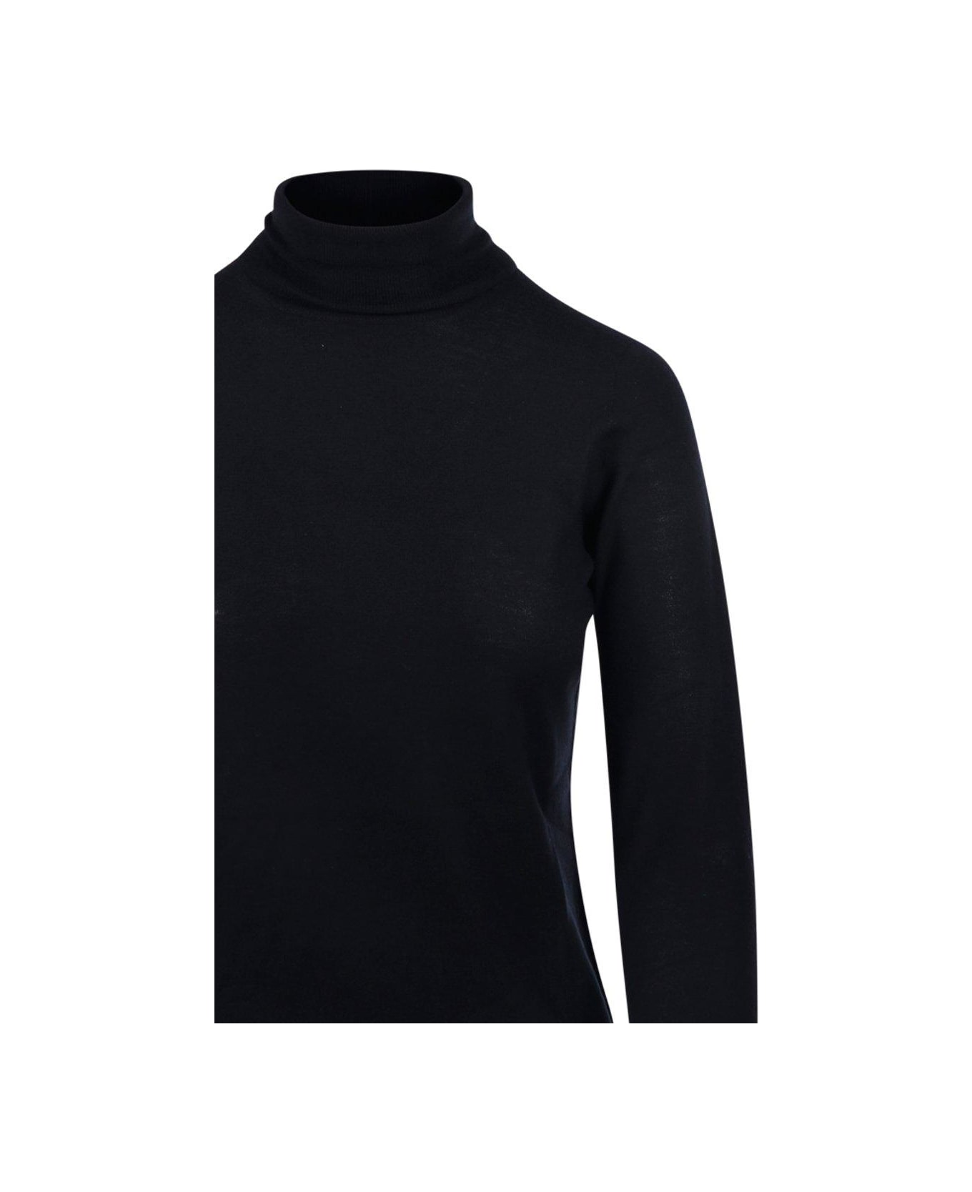 Max Mara Turtleneck Long-sleeved Knitted Top - Black トップス