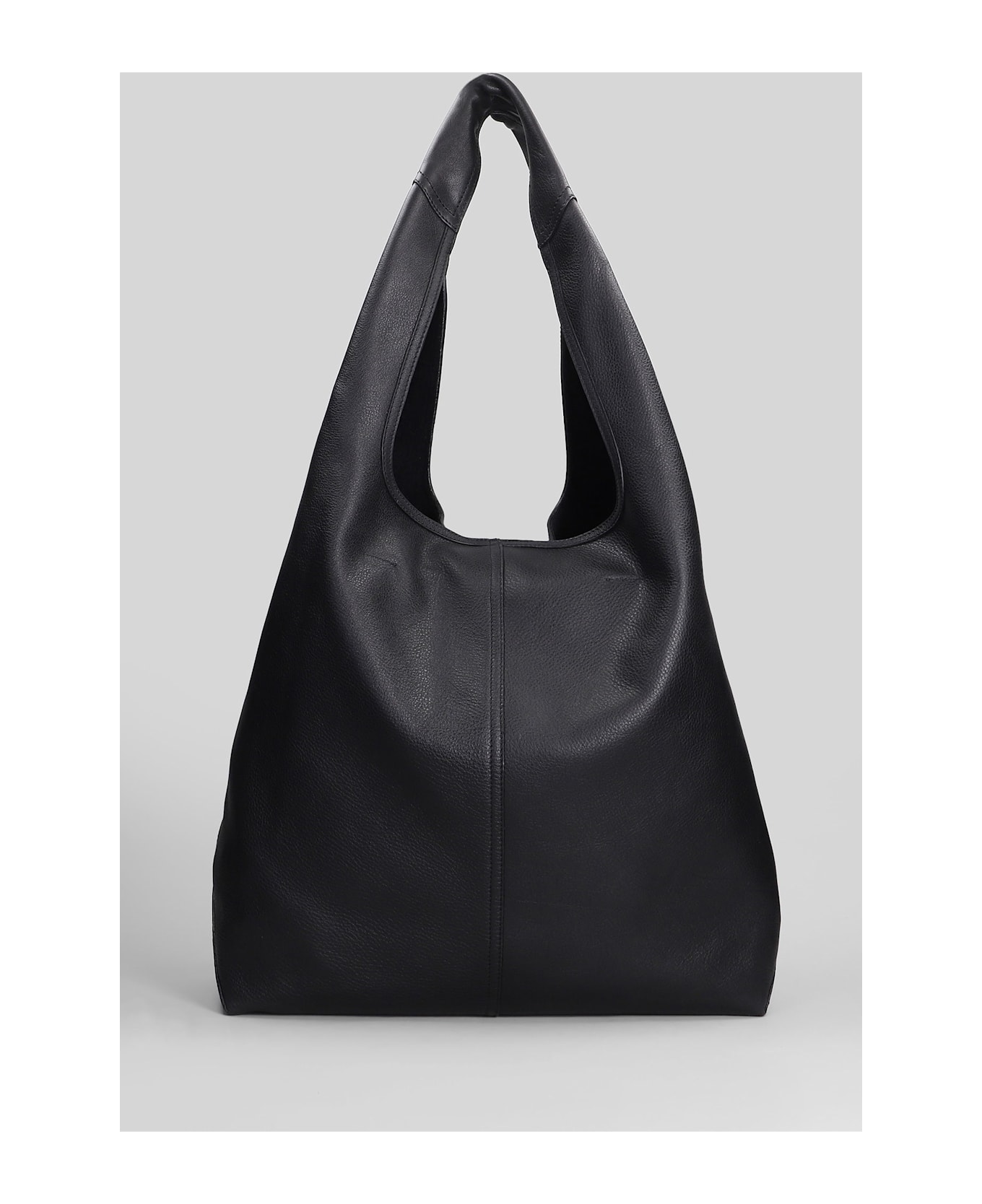 Ami Alexandre Mattiussi Etienne Hobo Bag Tote In Black Leather - black