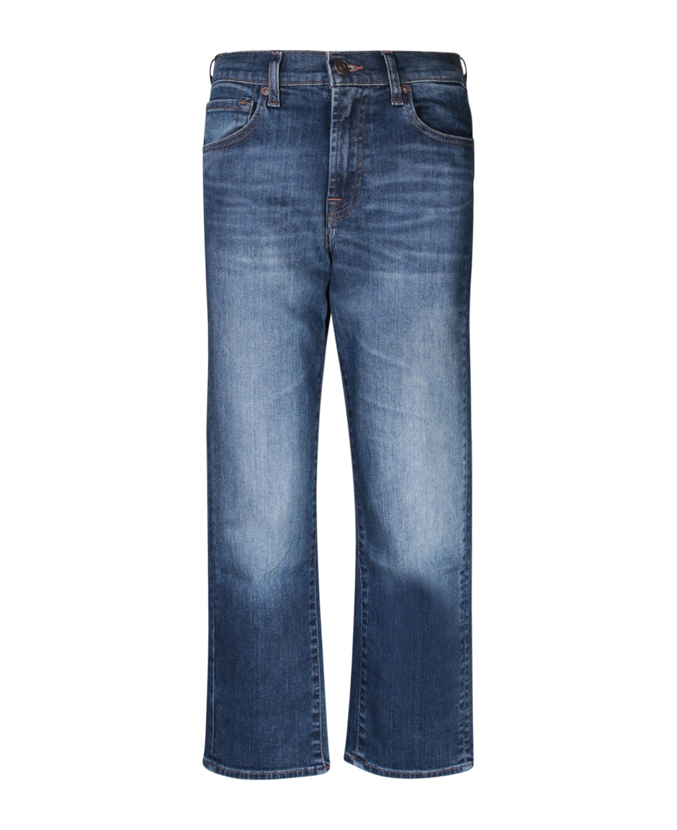 7 For All Mankind The Modern Straight Blue Jeans - Blue