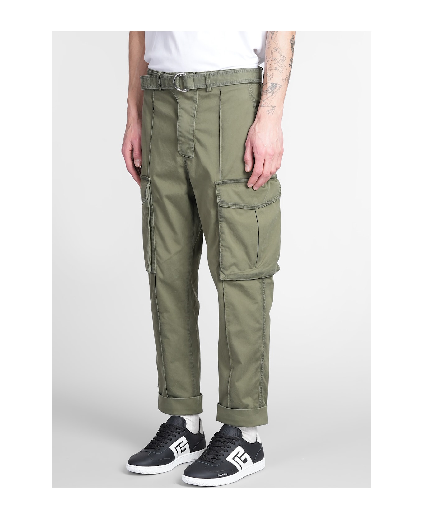 Balmain Pants In Khaki Cotton - khaki