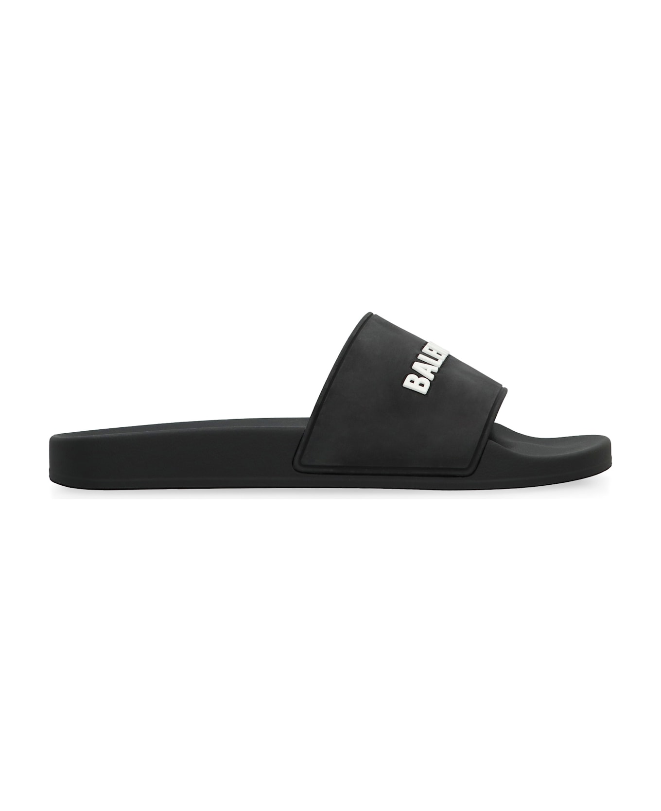 Balenciaga Rubber Slides - BLACK WHITE