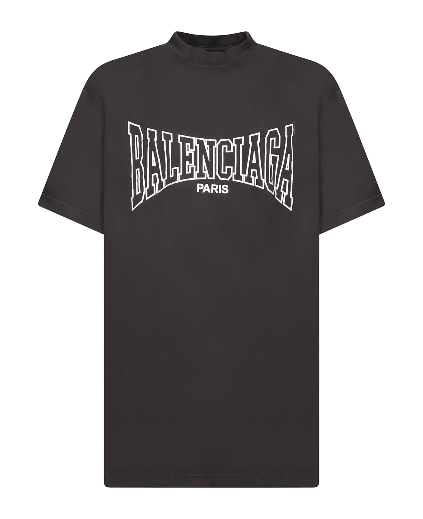 Balenciaga Logo Print T-shirt - WASHEDBLACKBLACK