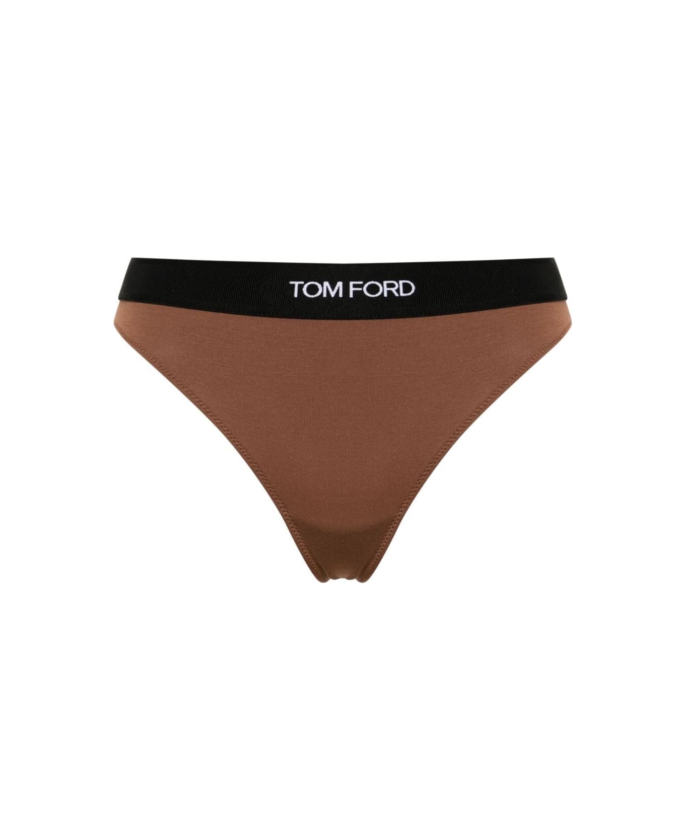 Tom Ford Modal Signature Thong - Cocoa Brown