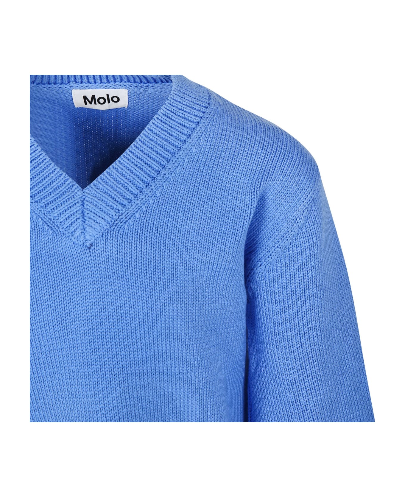 Molo Light Blue Sweater For Girl - Light Blue