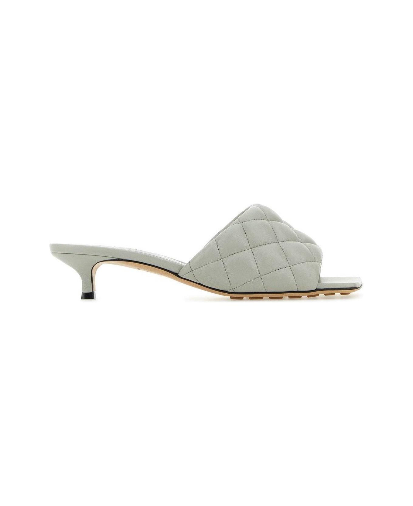 Bottega Veneta Padded Heeled Sandals - LIGHTGREY