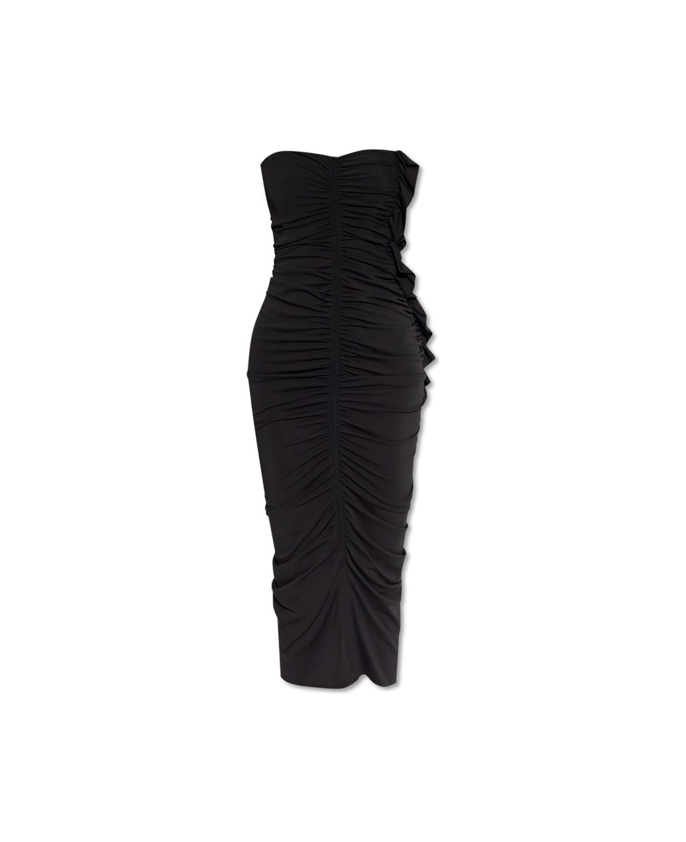 The Attico Ruched Midi Dresses - Black