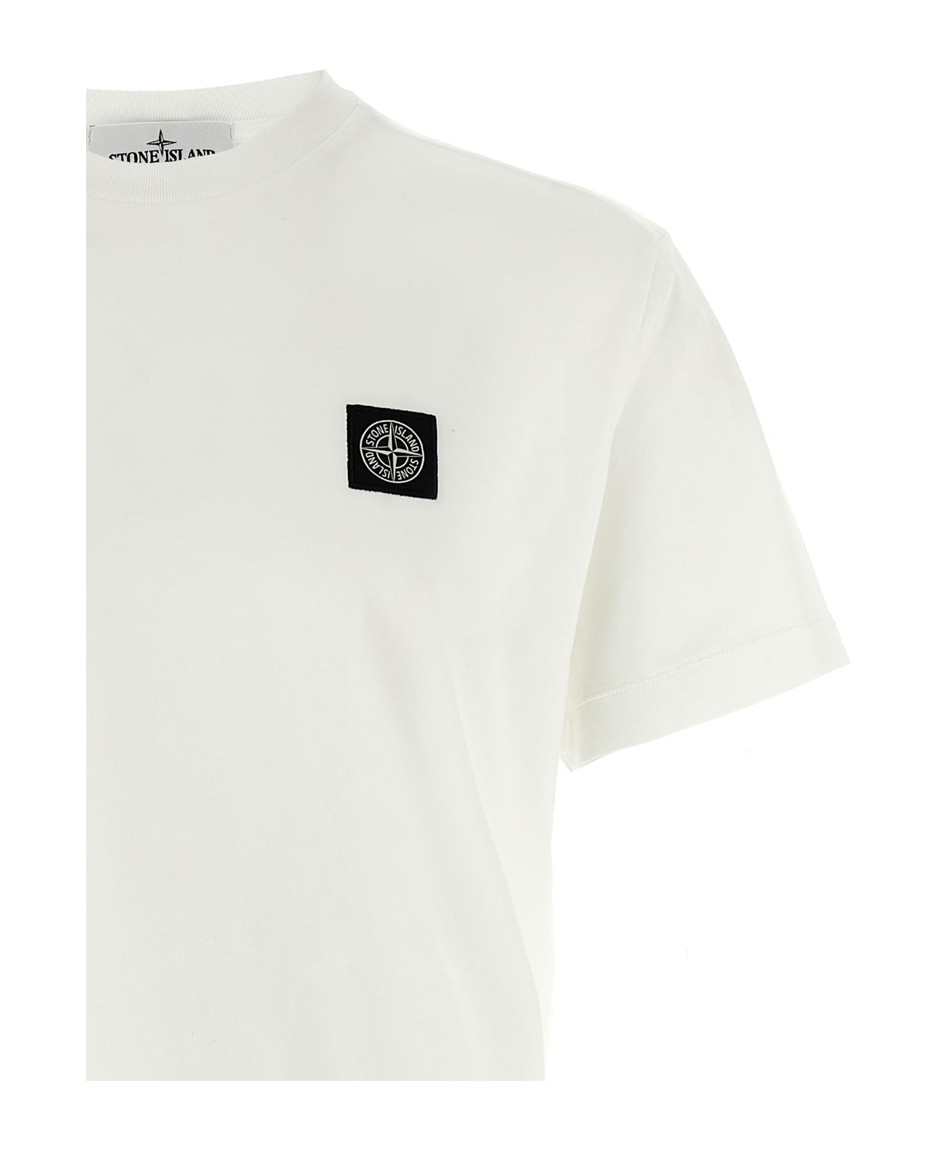 Stone Island Logo Patch T-shirt - White/Black