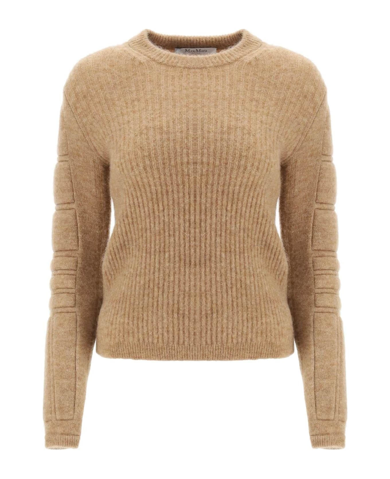 Max Mara 'smirne' Sweater In Wool And Mohair - BEIGE