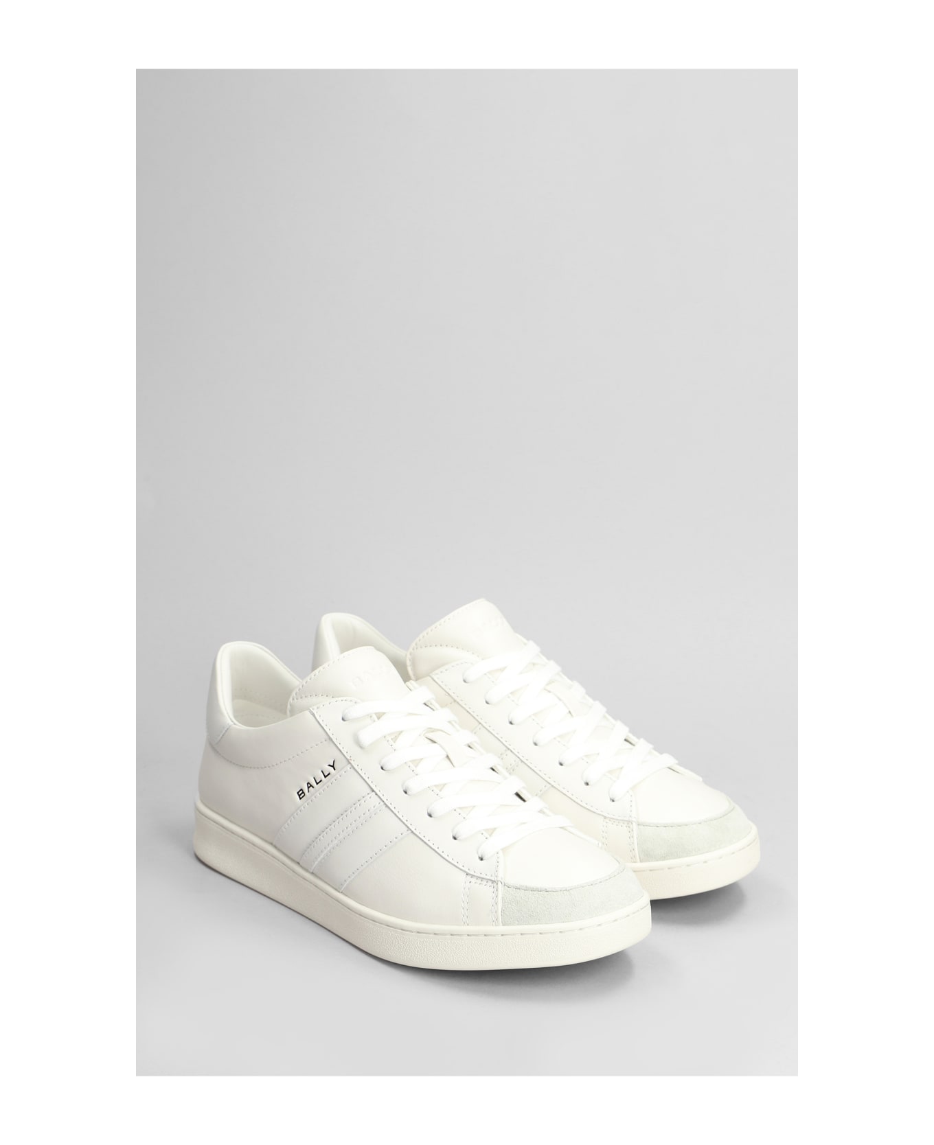 Bally White Leather Sneakers - White