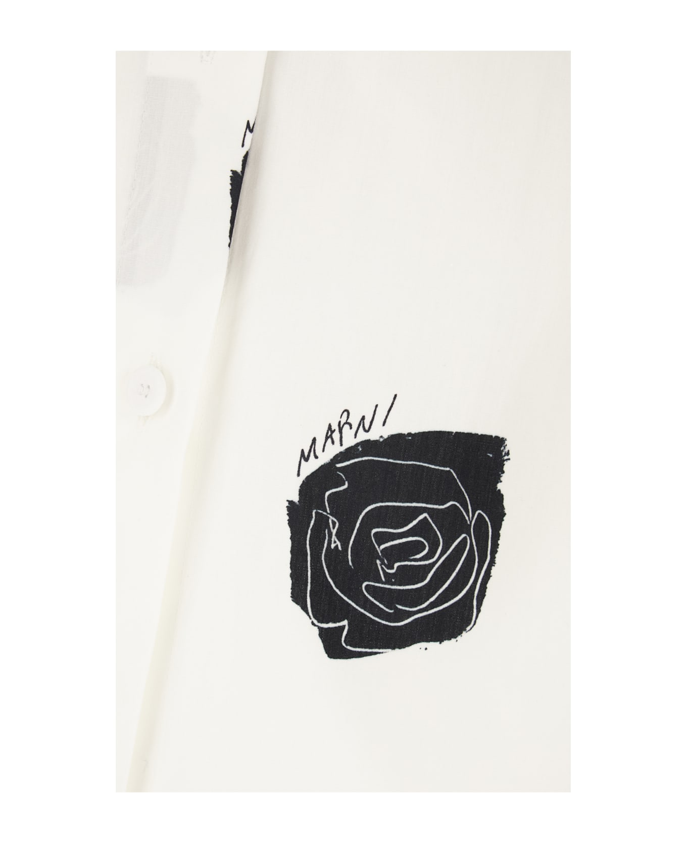Marni Printed Cotton Shirt - LILY WHITE