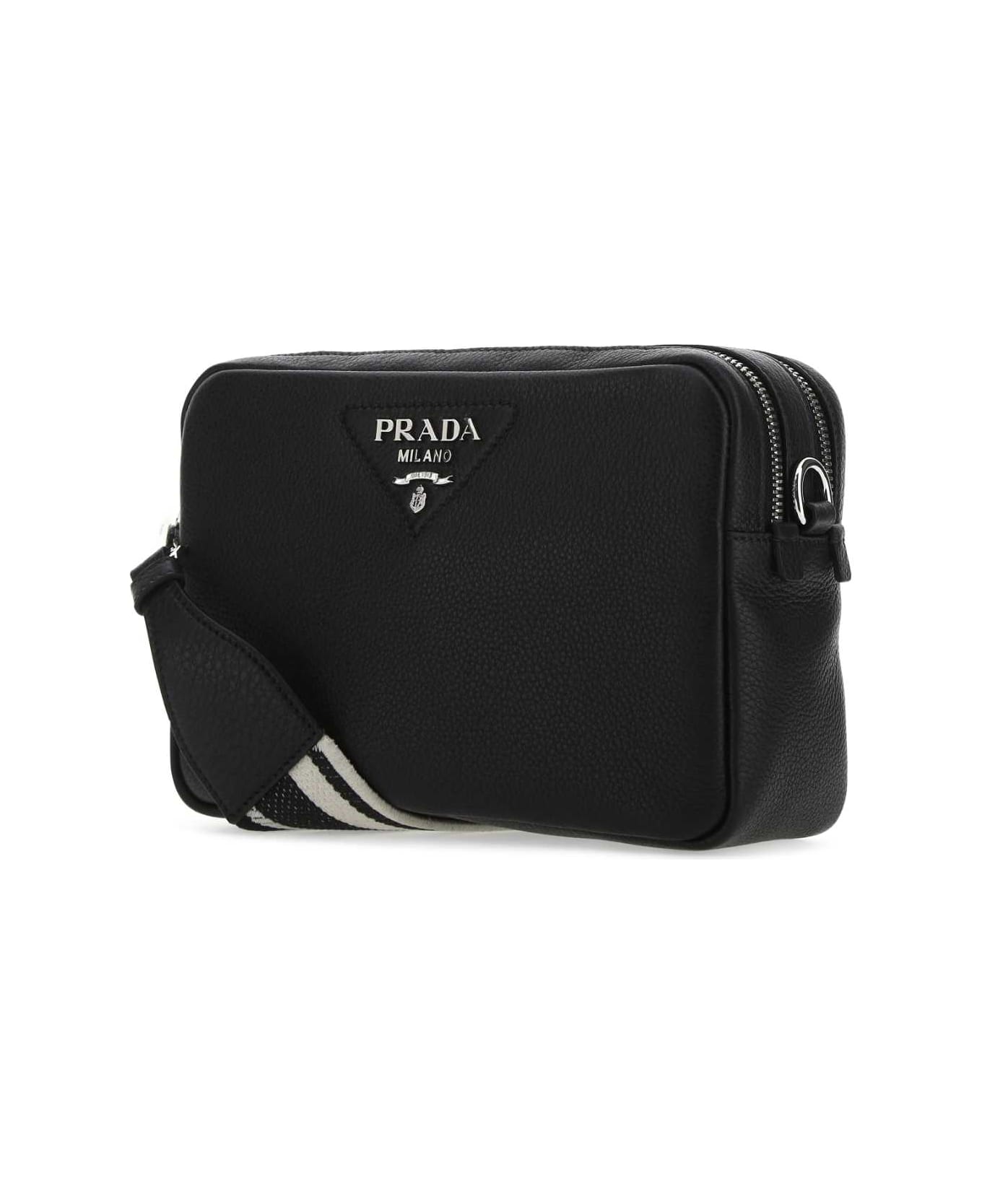 Prada Black Leather Crossbody Bag - F0002