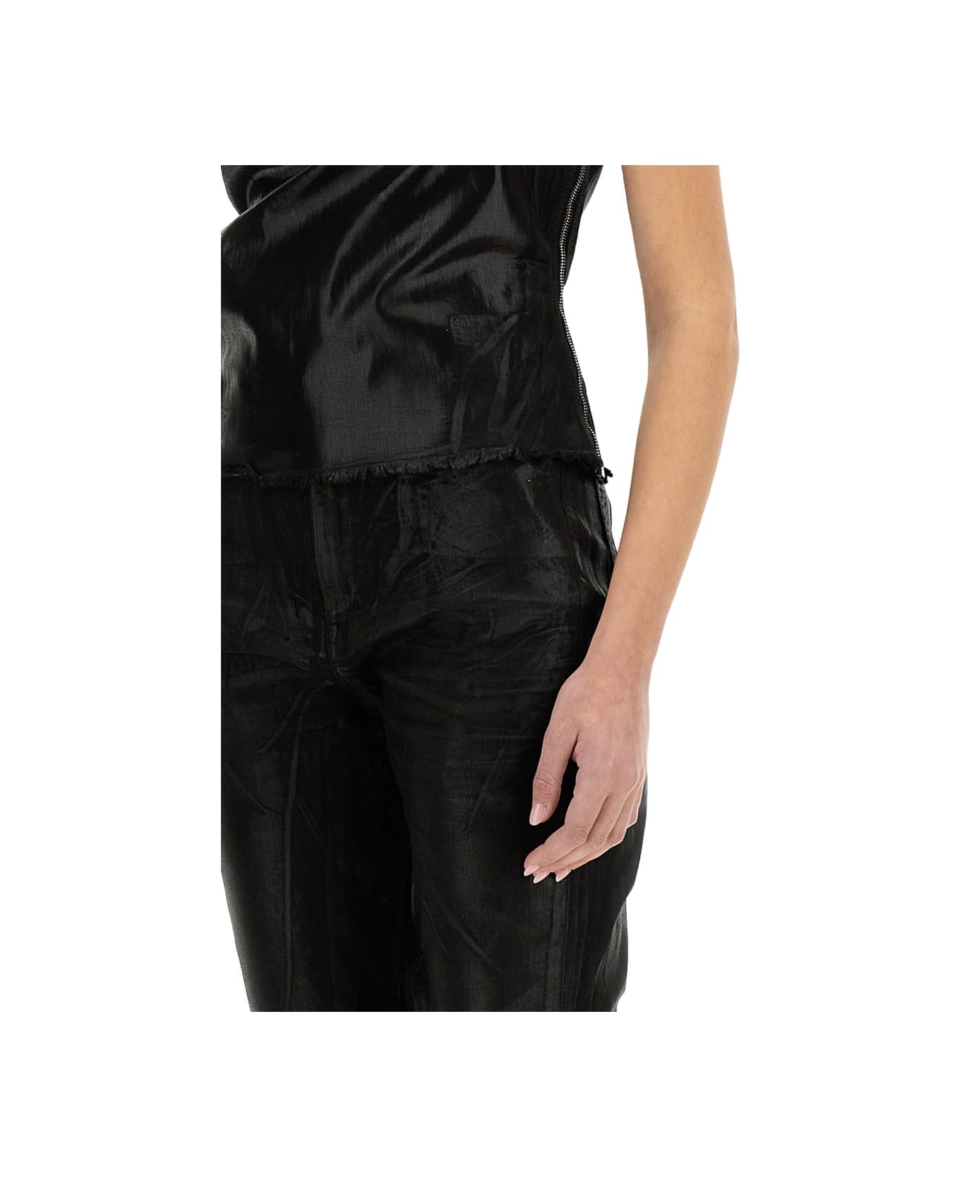 DRKSHDW Cropped Top "athena" - BLACK