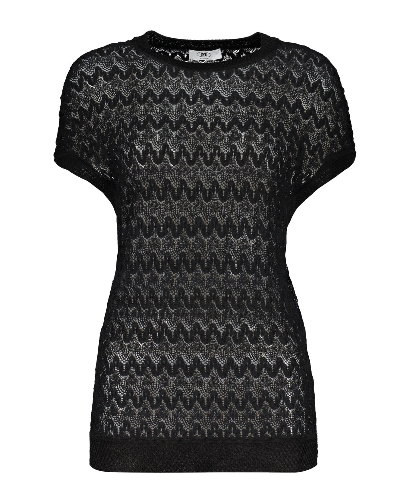 M Missoni Knitted Top - black ニットウェア