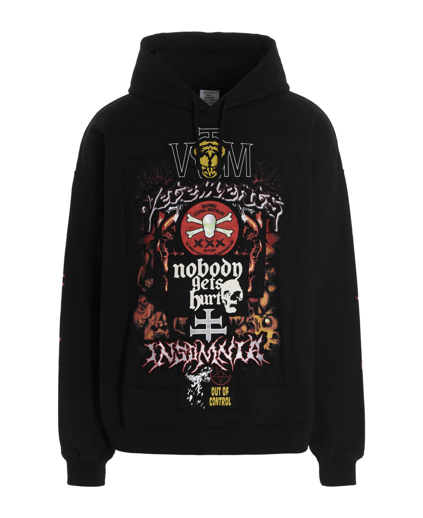 VETEMENTS 'metal Patched' Hoodie - Black  