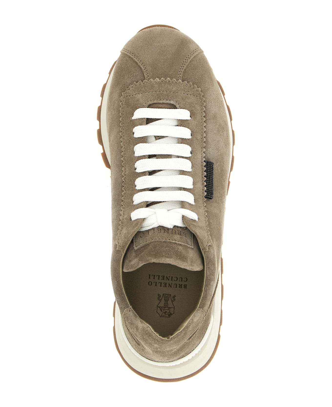 Brunello Cucinelli Shiny Tab Sneakers - Gray