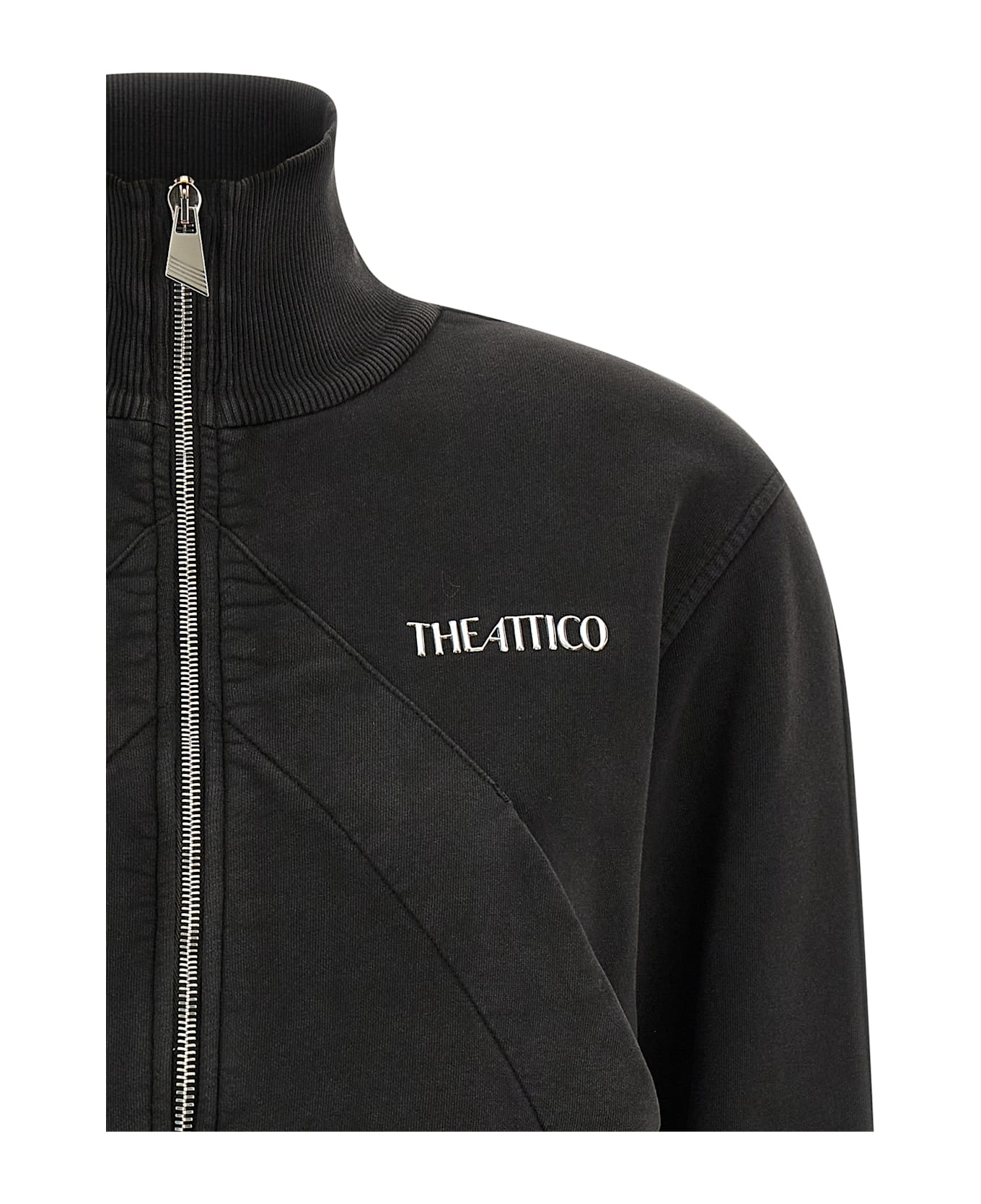 The Attico Zip Sweatshirt - Black  