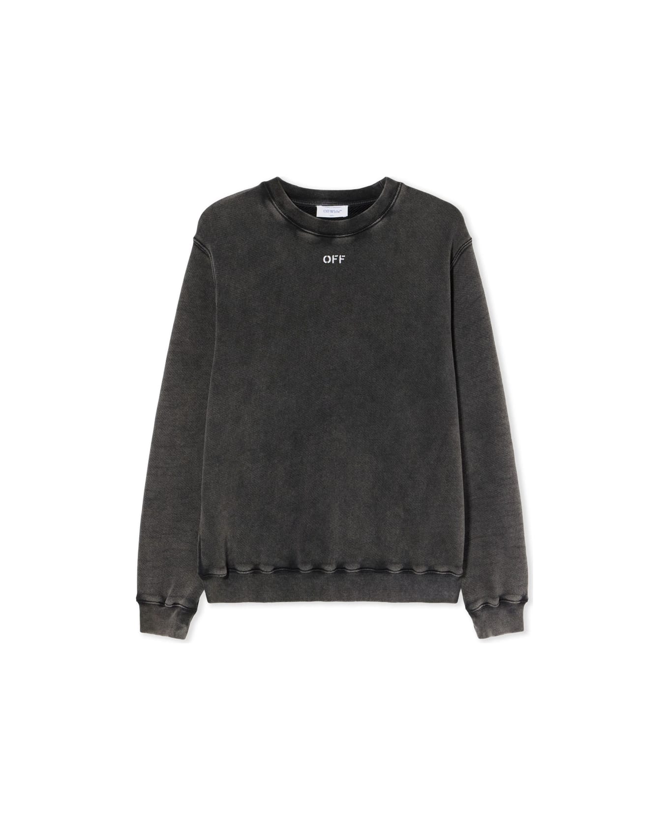 Off-White "check Flan Arrow Logo" Sweatshirt - GREY